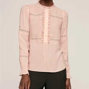 Me + em romantic blouse . Lace front .European 6 fits like a 0-2